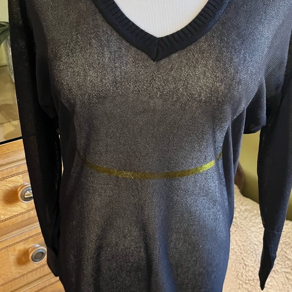 Philosophy Charcoal V-Neck Women's Sweater